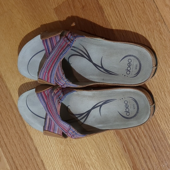 Abeo BIO System Neutral Footbed Sandals Black Sz 8 - Picture 4 of 11